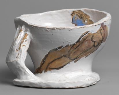 Vase à la main, 1953, Ceramic by Marc Chagall